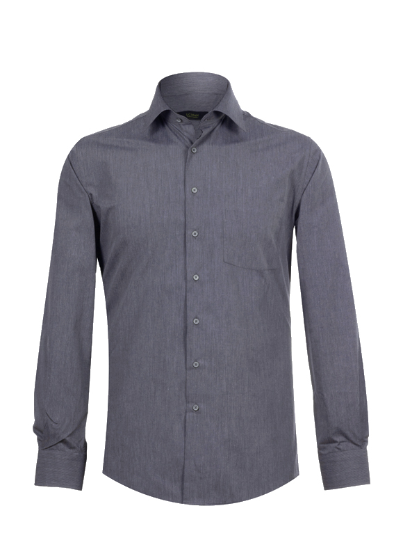 پیراهن طوسی راه راه آستین بلند ال سی من 86