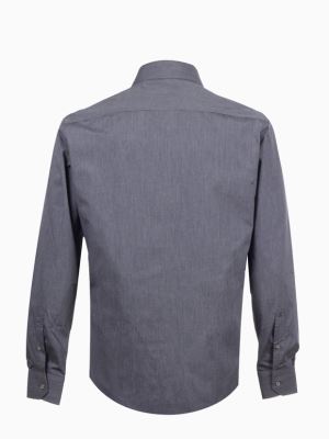 پیراهن طوسی راه راه آستین بلند ال سی من 86