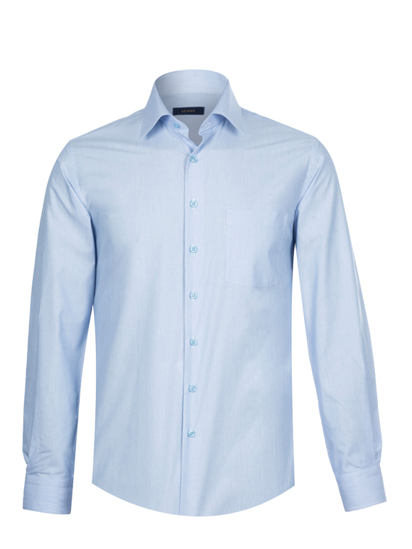 پیراهن آبی راه راه آستین بلند ال سی من 
