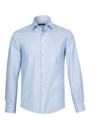 پیراهن آبی راه راه آستین بلند ال سی من 
