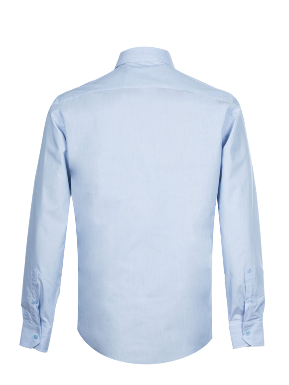 پیراهن آبی راه راه آستین بلند ال سی من 
