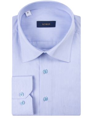 پیراهن آستین بلند آبی راه راه ال سی من 