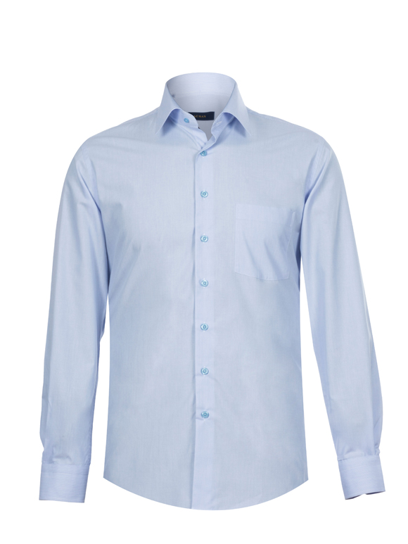 پیراهن آستین بلند آبی راه راه ال سی من 