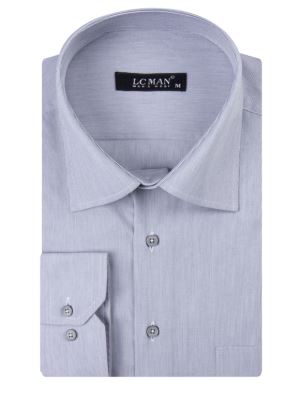 پیراهن طوسی راه راه آستین بلند ال سی من 87