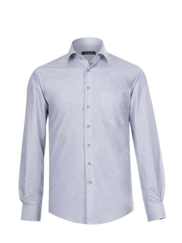 پیراهن طوسی راه راه آستین بلند ال سی من 87