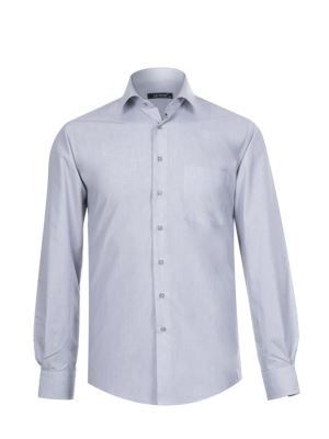 پیراهن طوسی راه راه آستین بلند ال سی من 87