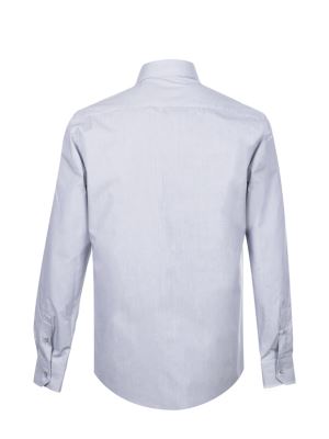 پیراهن طوسی راه راه آستین بلند ال سی من 87