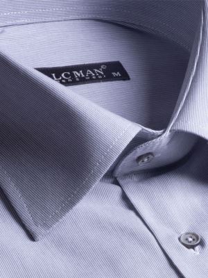 پیراهن طوسی راه راه آستین بلند ال سی من 87