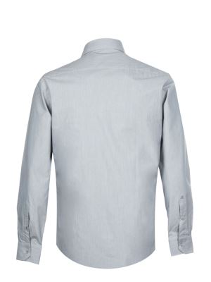 پیراهن طوسی راه راه آستین بلند ال سی من 6