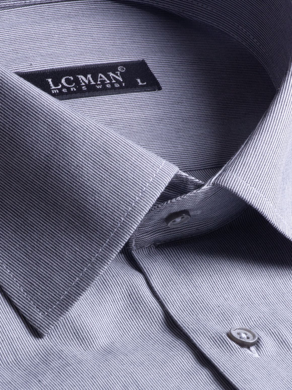 پیراهن طوسی راه راه آستین بلند ال سی من 6