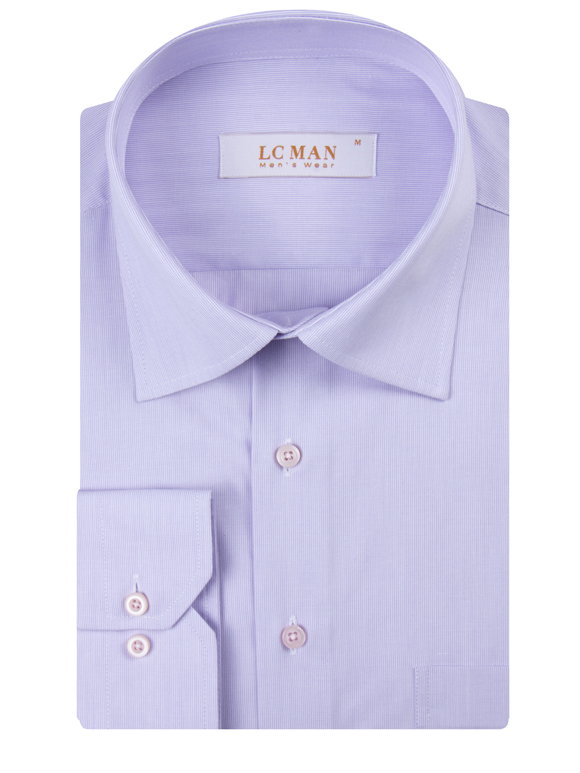 پیراهن بنفش راه راه آستین بلند ال سی من 