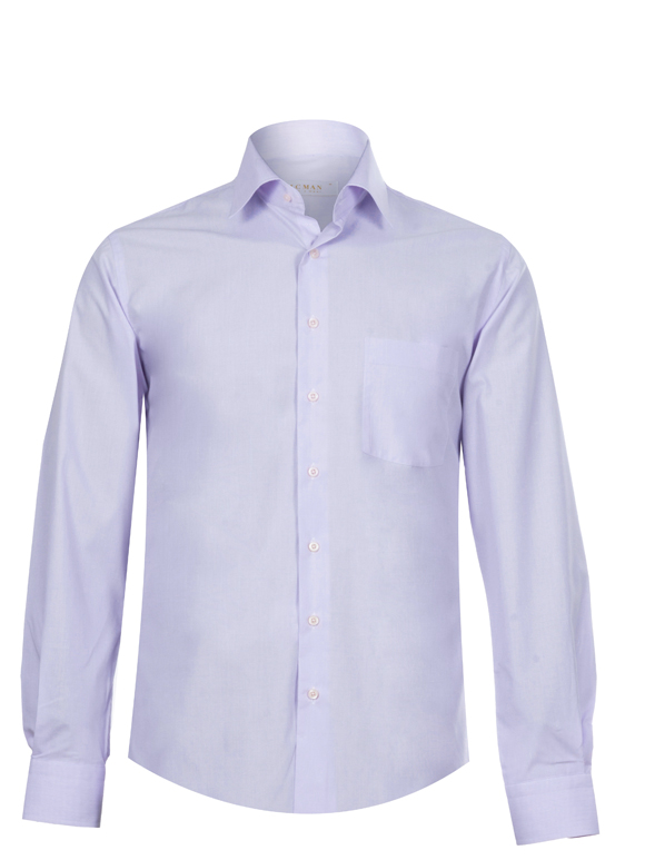 پیراهن بنفش راه راه آستین بلند ال سی من 