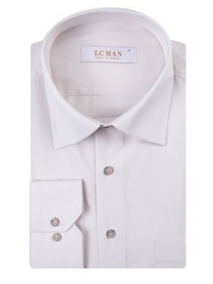 پیراهن کرم راه راه آستین بلند ال سی من 