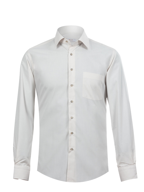 پیراهن کرم راه راه آستین بلند ال سی من 