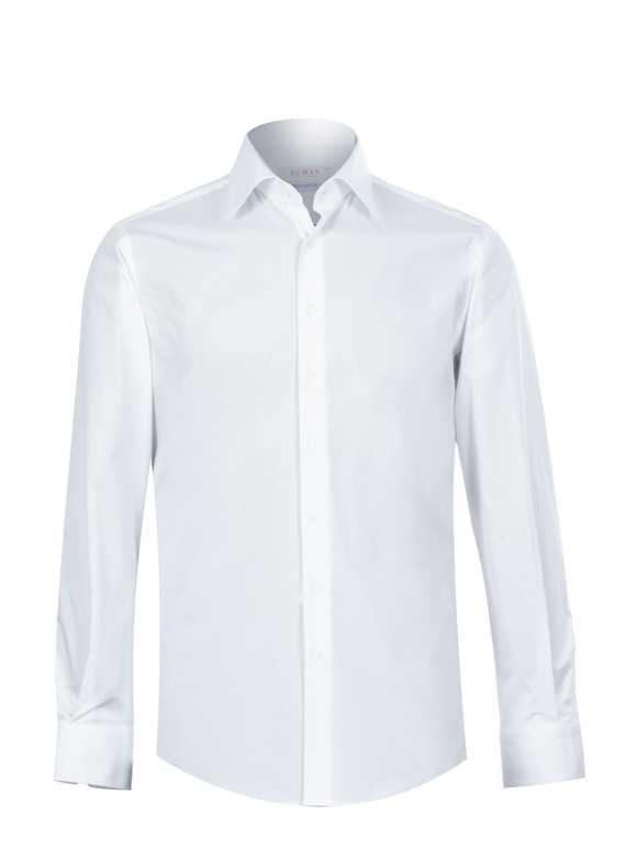 پیراهن سفید آستین بلند ال سی من 11