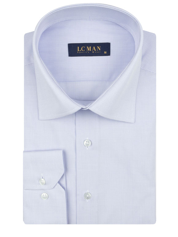 پیراهن چهارخانه ریز آستین بلند ال سی من 