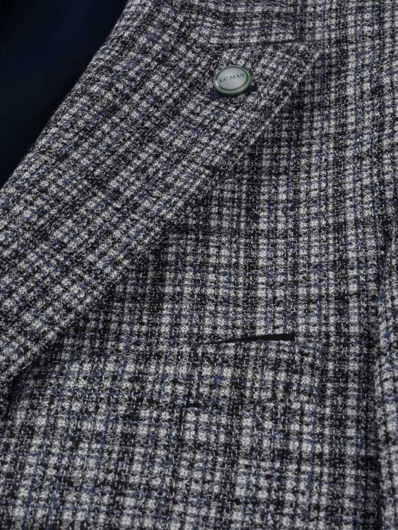 کت تک سرمه ای چهارخانه ال سی من 6