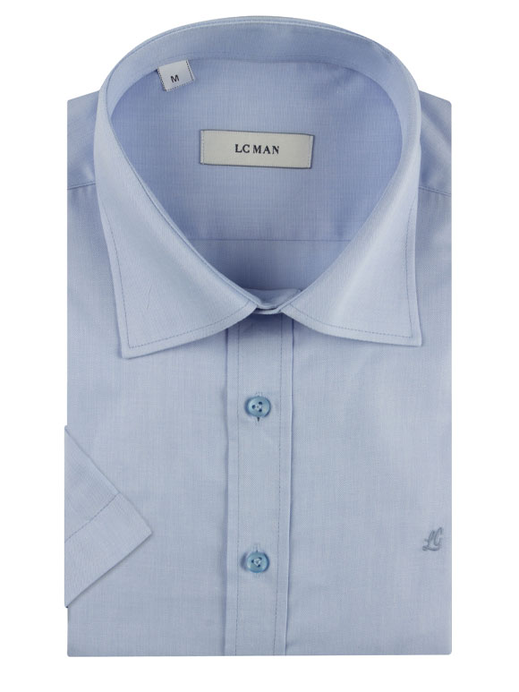 پیراهن آبی روشن آستین کوتاه ال سی من 