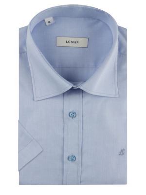 پیراهن آبی روشن آستین کوتاه ال سی من 