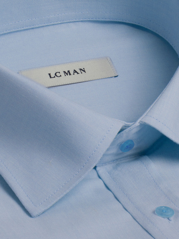 پیراهن آبی روشن آستین کوتاه ال سی من 