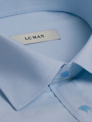 پیراهن آبی روشن آستین کوتاه ال سی من 