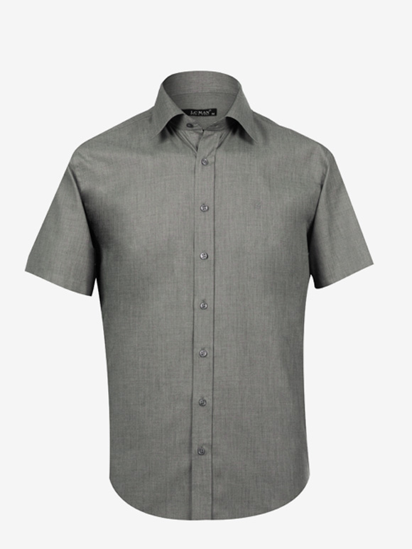 پیراهن طوسی روشن آستین کوتاه ال سی من