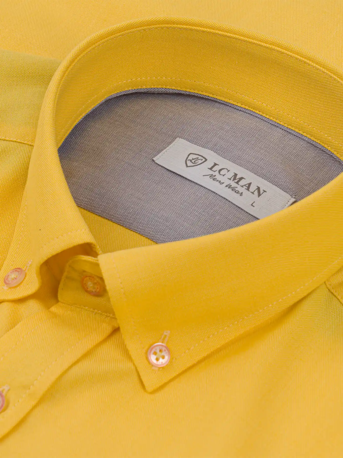 پیراهن آستین کوتاه ساده زرد ال سی من 1
