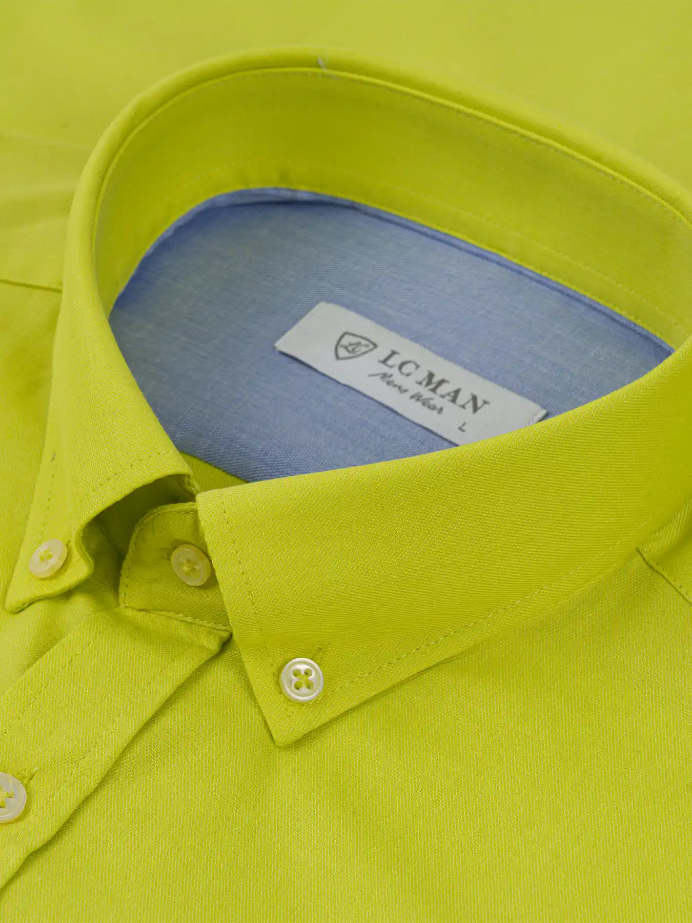 پیراهن آستین کوتاه سبز فسفری ال سی من