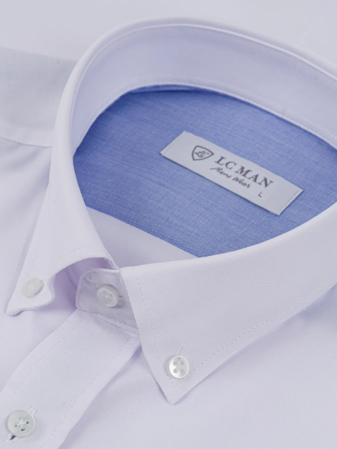 پیراهن آستین کوتاه سفید ساده ال سی من 20