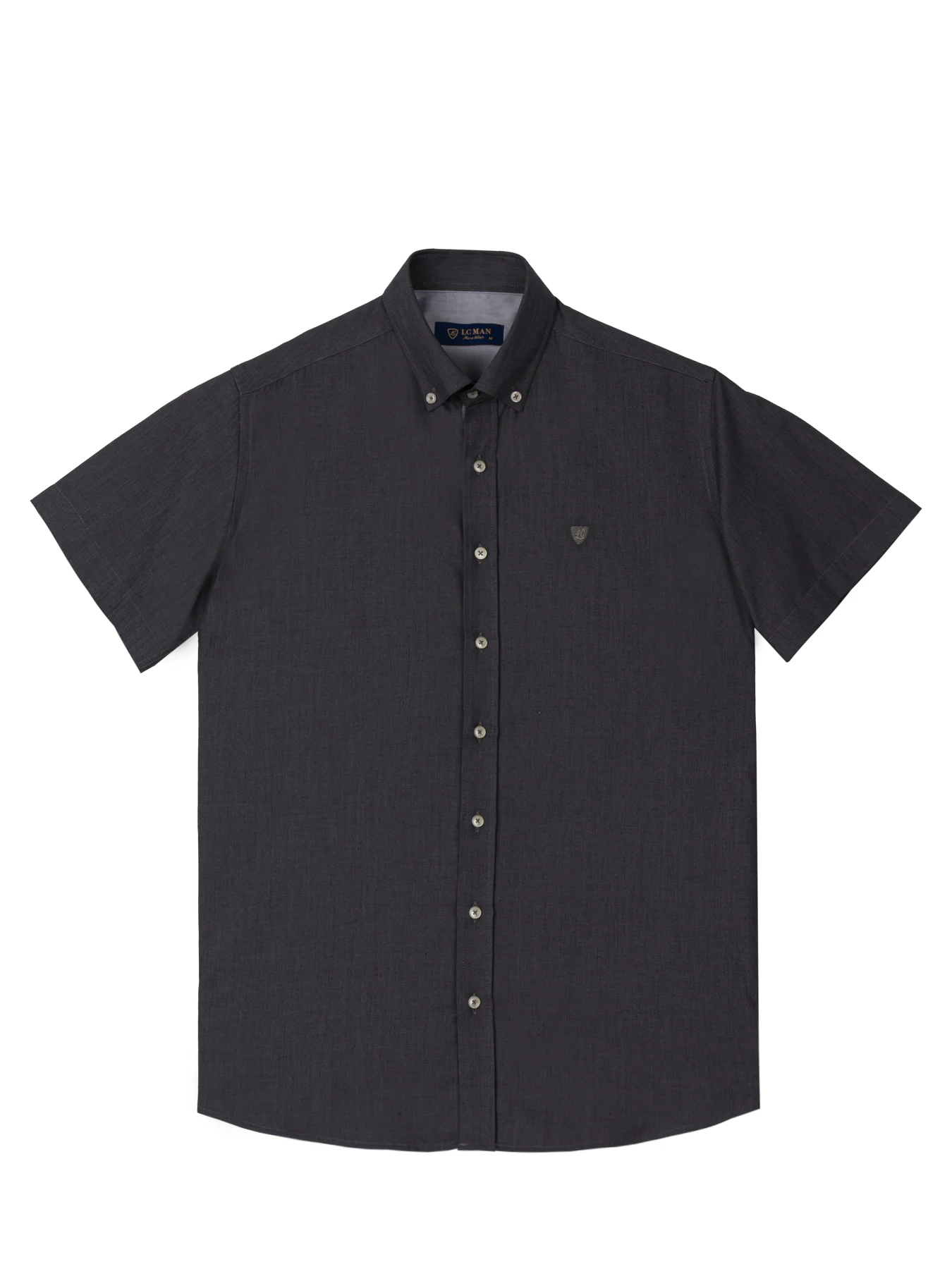 پیراهن آستین کوتاه طوسی تیره ال سی من