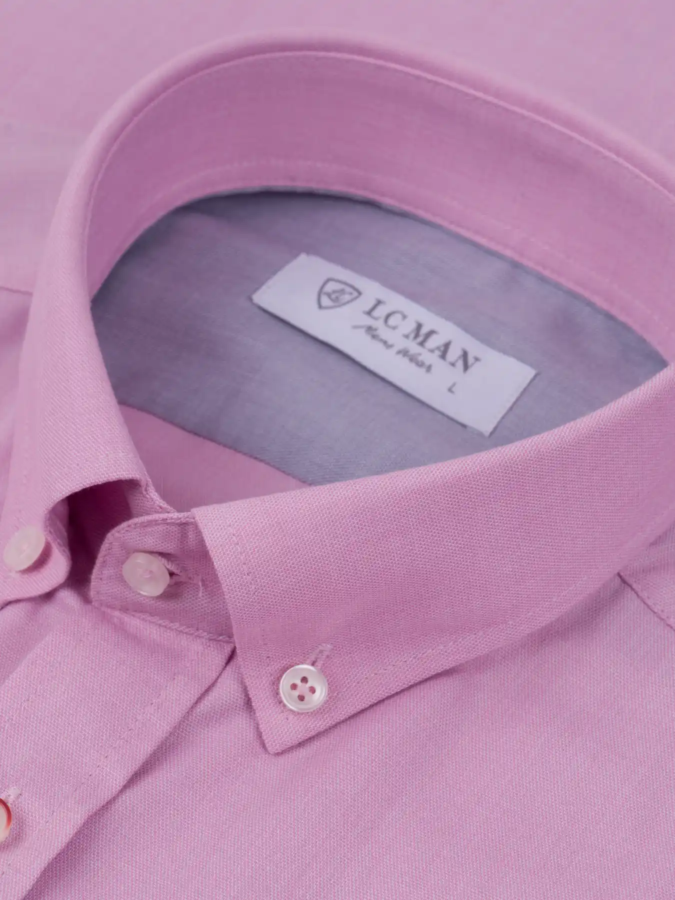 پیراهن آستین کوتاه صورتی مردانه ال سی من 2