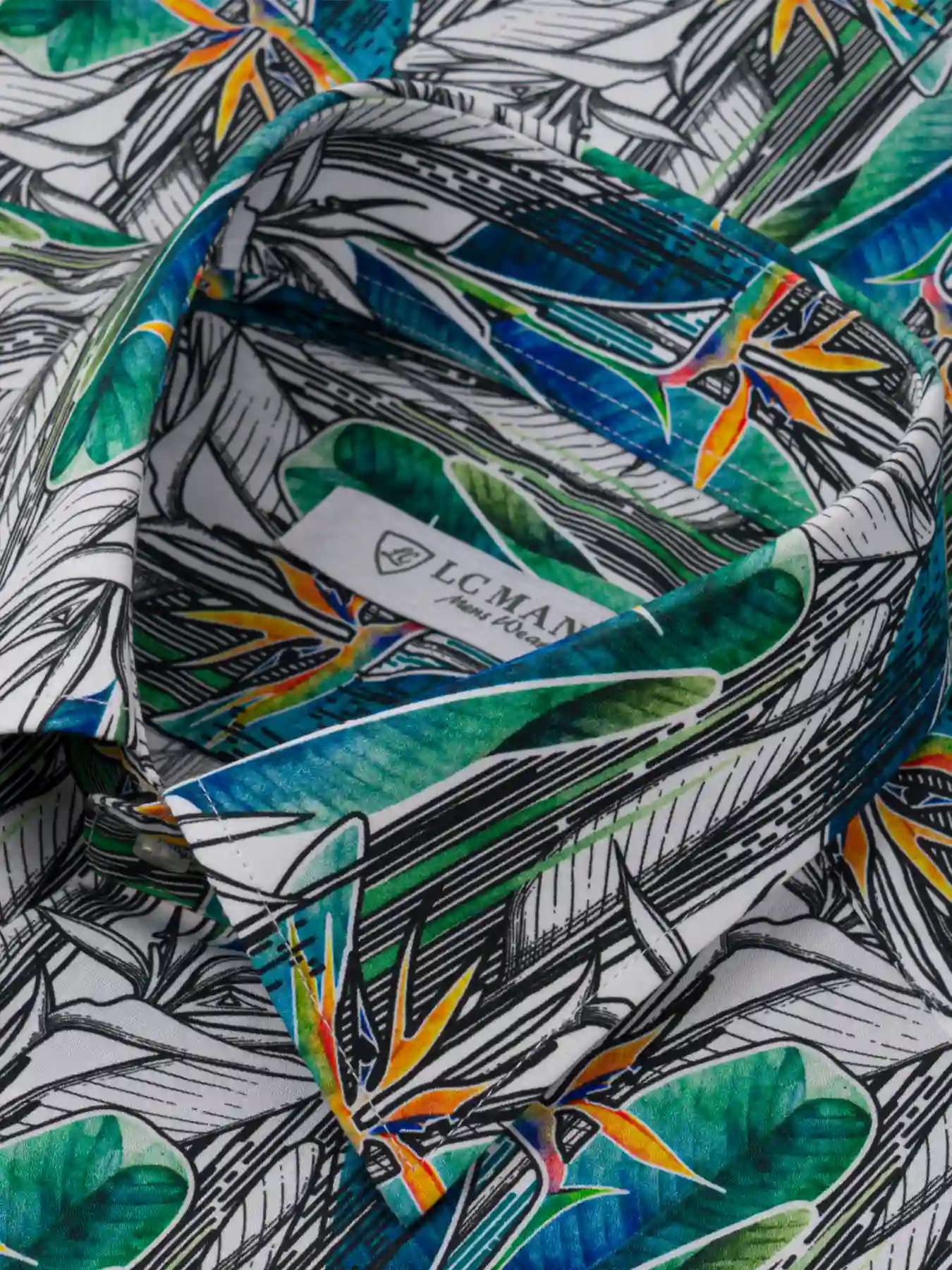 پیراهن آستین کوتاه هاوایی ال سی من