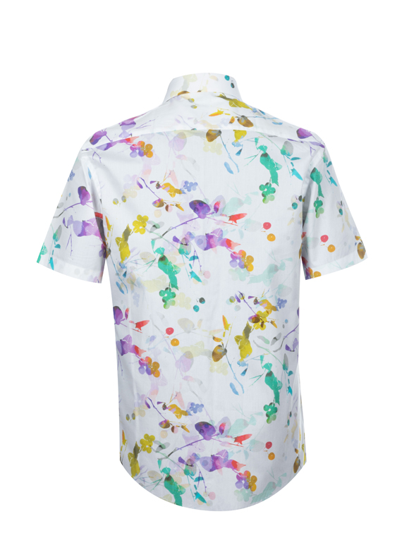 پیراهن آستین کوتاه سفید هاوایی ال سی من 8