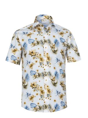 پیراهن آستین کوتاه سفید هاوایی ال سی من 7