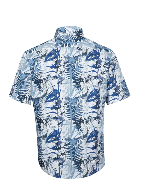 پیراهن آستین کوتاه سرمه ای هاوایی ال سی من 4