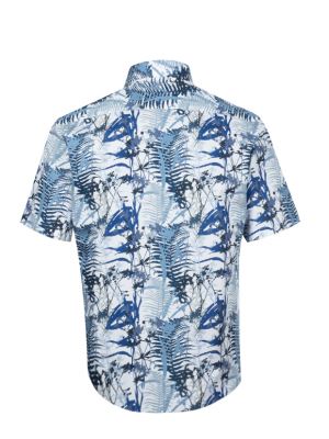 پیراهن آستین کوتاه سرمه ای هاوایی ال سی من 4