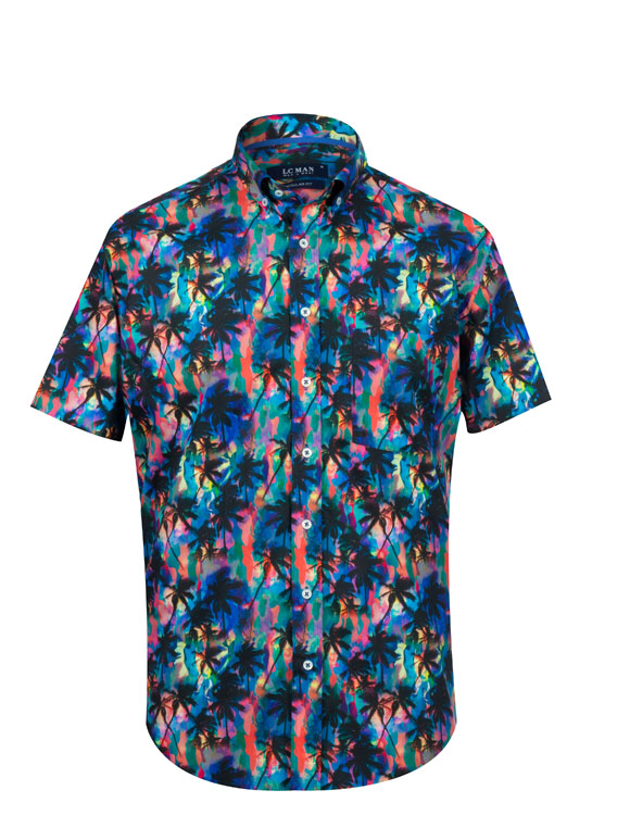 پیراهن طرح دار آستین کوتاه ال سی من 1