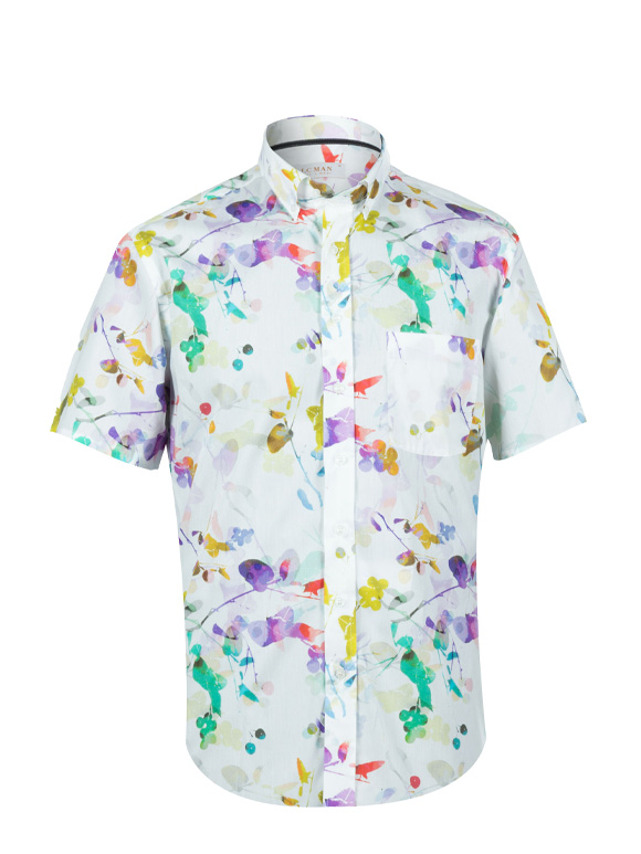 پیراهن آستین کوتاه طرح دار ال سی من 7