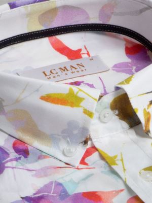 پیراهن آستین کوتاه طرح دار ال سی من 7