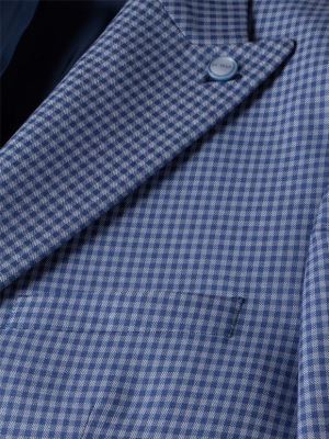 کت تک چهارخانه آبی روشن ال سی من 