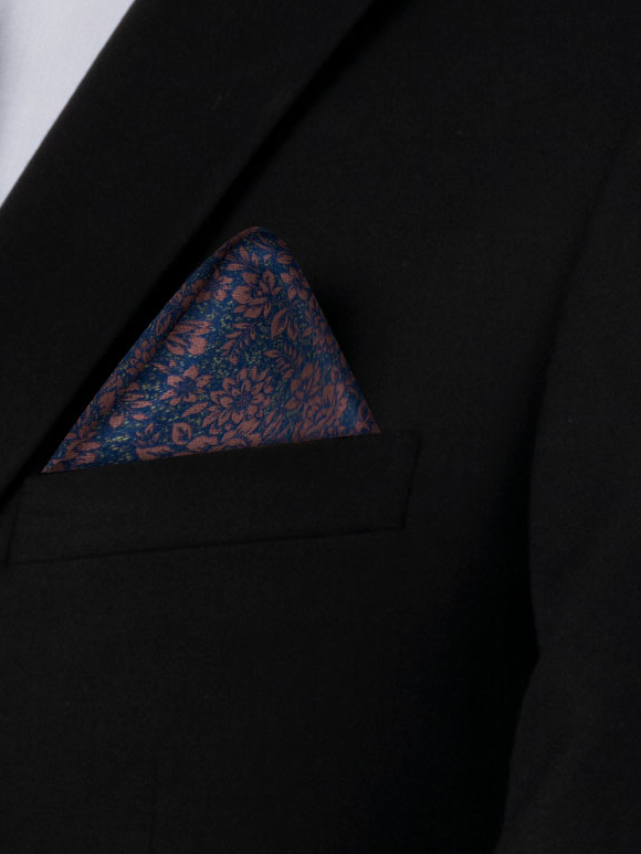 کراوات گل دار قهوه ای