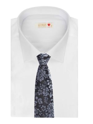 کراوات گل دار طوسی ال سی من