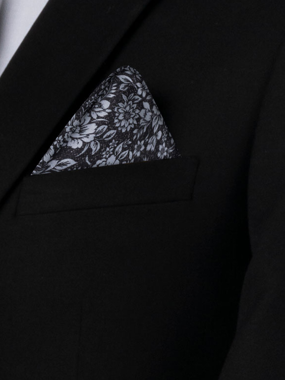 کراوات گل دار طوسی ال سی من