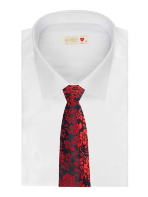 کروات گلدار قرمز ال سی من