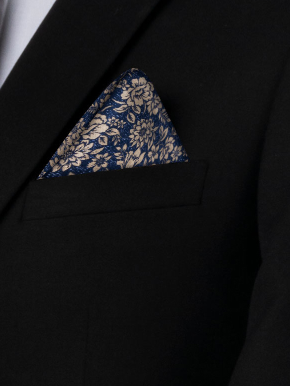 کراوات گل دار طلایی