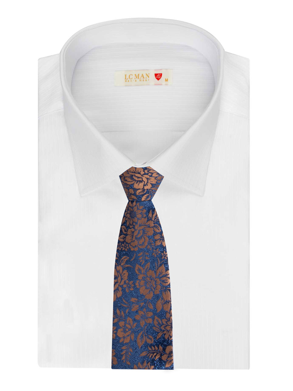 کروات گلدار قهوه ای ال سی من