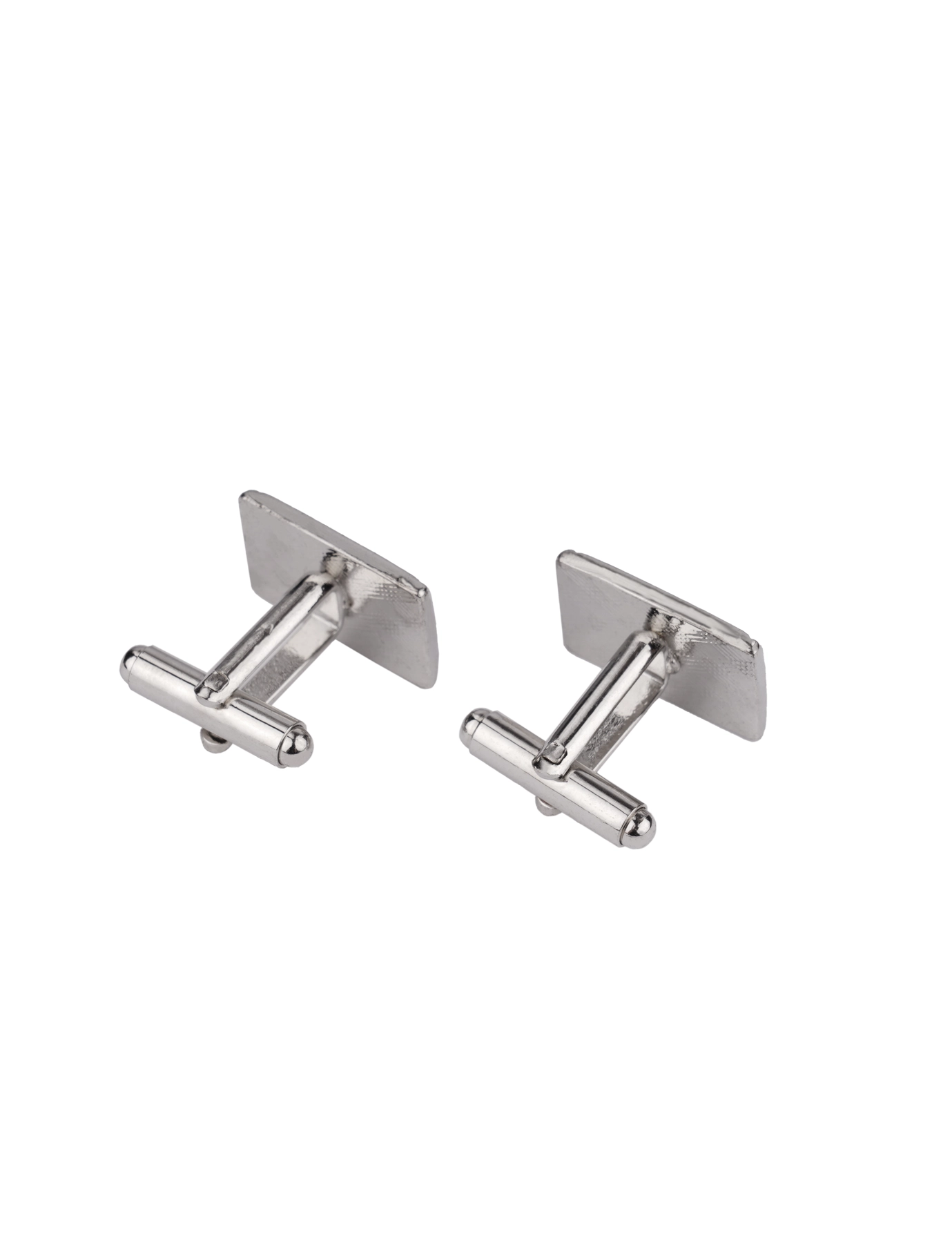 دکمه سر دست نقره ای سفید ال سی من