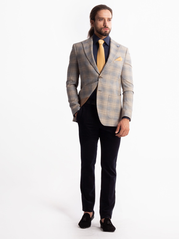 کت تک طوسی چهارخانه ال سی من 2