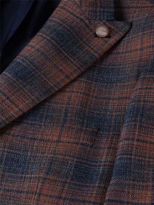 کت تک قهوه ای چهارخانه ال سی من 