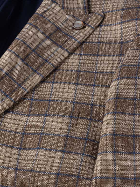 کت تک چهارخانه کرم ال سی من